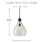 Avalbane - Clear / Gray - Glass Pendant Light - Forward Furniture