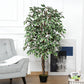 5.3ft Artificial Tree, Indoor Fake Ficus with Pot, for Home Office Living Room Decor
