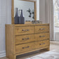 Sherbana - Light Brown - Dresser And Mirror