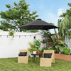8.5FT Offset Patio Umbrella 360° Rotation Cantilever Parasol Outdoor Cantilever Roma Parasol Φ100.8