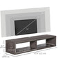Floating TV Stand Shelf for 50" TVs, Wall Mounted Entertainment Center for Living Room, Bedroom, Media Console with Storage Shelf for Audio, Video, Dark Grey Wood Grain