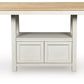 Purlaney - Antique White / Natural - Rectangular Dining Room Counter Table