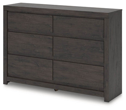 Fraluna - Charcoal - Six Drawer Dresser - Forward Furniture