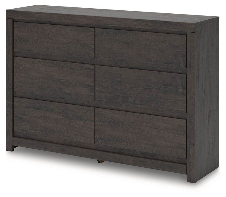 Fraluna - Charcoal - Six Drawer Dresser - Forward Furniture