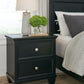 Lanolee - Black - Two Drawer Nightstand