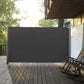 118" x 71" Outdoor Folding Privacy Screen Retractable Side Awning Patio with Resistance to UV Rays and Wind Grey