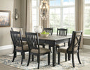 7 Pc. Table, 4 Side Chairs, 2 Upholstered Side Chairs