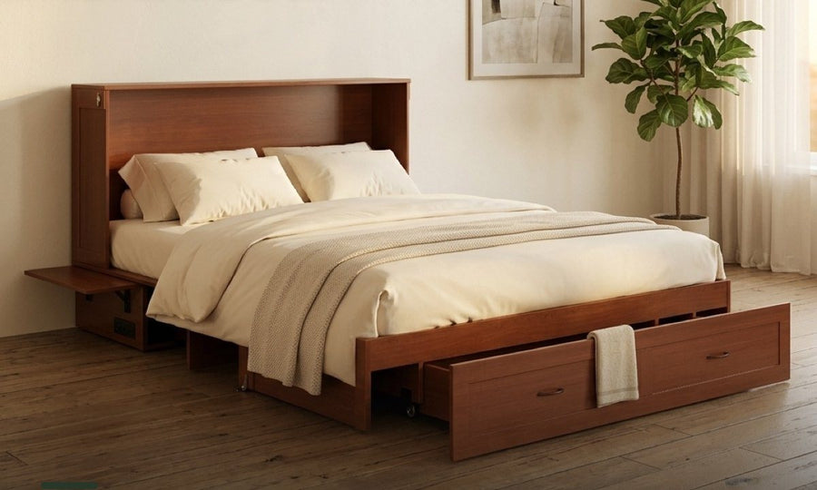 The Olivia cabinet bed opened into a bed