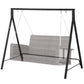 Metal Swing Stand Swing Frame, Hanging Chair Stand Only, 528 LBS Weight Capacity, for Backyard, Patio, Lawn, Black