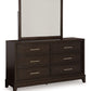 Neymorton - Dark Grayish Brown - Dresser And Mirror