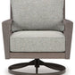 Hillside Barn - Gray / Brown - Swivel Lounge W/ Cushion