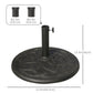 42 lbs Resin Round Market Umbrella Base Holder 22" Decorative Parasol Stand for Patio, Outdoor, Backyard, Bronze