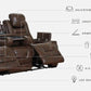 Game Zone - PWR REC Sofa with ADJ Headrest - Bark