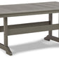 Visola - RECT Dining Table w/Umb OPT - Gray