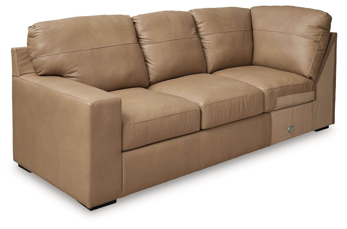 Bandon - Toffee - 3-Piece Sectional With Raf Loveseat - Leather Match - Forward Furniture