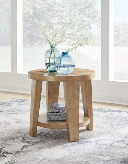 Kristiland - Light Brown - Round End Table - Forward Furniture