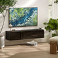 Floating TV Stand with Storage Cupboards for 45, 55, 65in TVs, Wall Mounted TV Console Entertainment Unit, Black