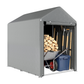 4 x 6ft Outdoor Storage Shed Tent, Portable Shed with Roll-up Door for Motorcycle, Bike, Garden Tools