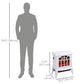 Electric Fireplace Heater, Freestanding Fireplace Stove with Realistic Flame and Overheat Protection, 750W/1500W, White