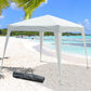 10' x 10' Arbor Barnum Folding Pop-up Garden Gazebo with Transport Bag-White