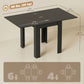 55" Extendable Dining Table for 4-6 - Black