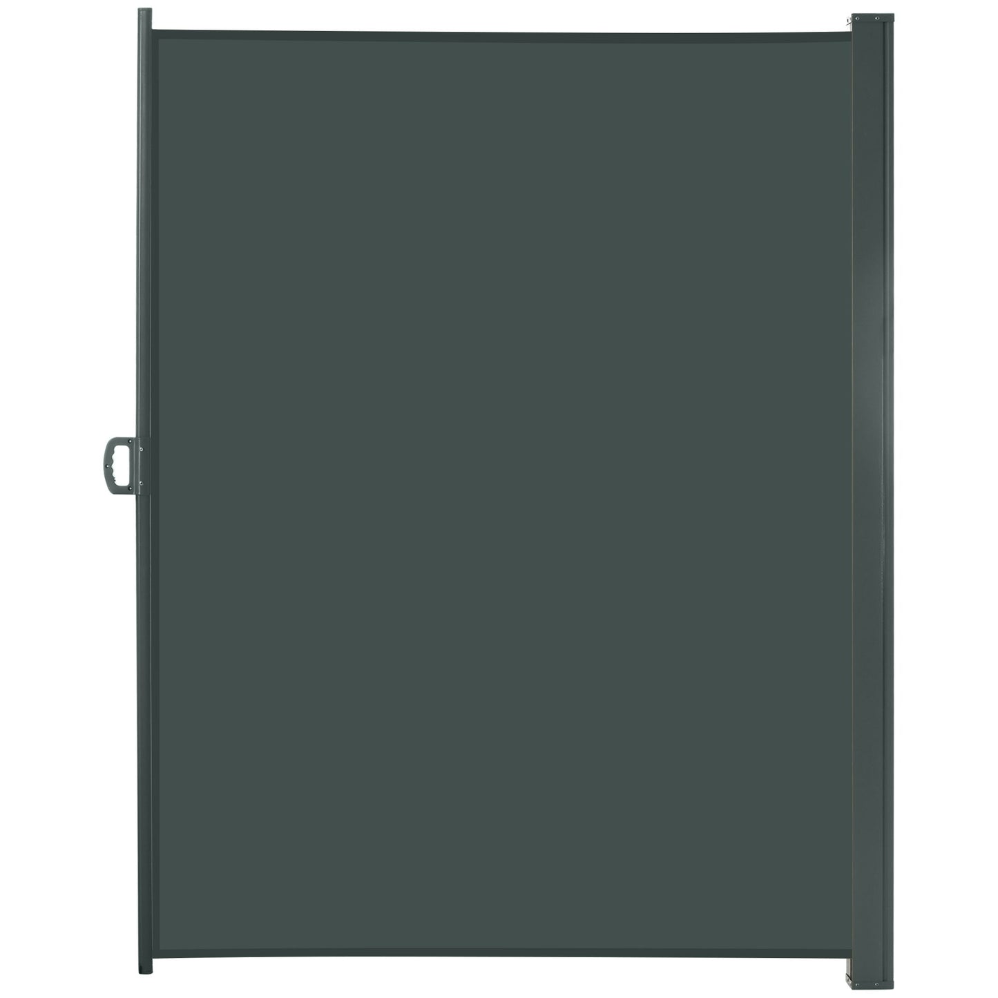 118" x 79" Retractable Side Awning Patio Outdoor Folding Privacy Screen with Resistance to UV Rays & Wind, Grey