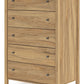 Bermacy - Light Brown - Five Drawer Chest