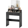 Makeup Vanity Desk with Mirror and Drawers - Black