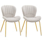 Upholstered Dining Chairs Set of 2 - Cream White