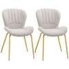 Upholstered Dining Chairs Set of 2 - Cream White