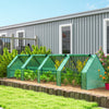 Portable Mini Greenhouse Tunnel Growing Tent Plants Flower Warm House w/ Zippered Roll-up Doors, Green