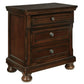 Porter - Dark Brown - Two Drawer Night Stand