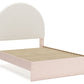 Wistenpine - Full Upholstered Panel Bed - Blush