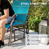 3-Piece Patio Glider Set with Mesh Seat & Glass Table