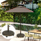 46 lbs Resin Round Patio Umbrella Base, Umbrella Stand with Wheels, Outdoor Umbrella Stand for 1.3"/1.5"/1.9" Umbrella Poles for Outdoor, Lawn, Poolside, Bronze