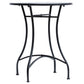 23.6" Mosaic Round Patio Table with Ceramic Tabletop, Outdoor Furniture, Multicolor