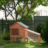 2-Tier Rabbit Hutch with Asphalt Roof & Ramp