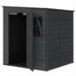 Outdoor Storage Shed with Lockable Door, Garden Shed with Vents and Windows for Backyard, Dark Grey