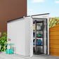 Outdoor Storage Shed Lean to Shed Outdoor Metal Tool Shed with Lockable Door and Air Vents, Dark Grey - 4' x 8'