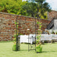 7ft Steel Garden Arch with Gate, Garden Arbor Trellis for Climbing Plants, Roses, Vines, Wedding Arch for Outdoor, Garden, Lawn, Backyard, Black