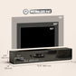 Floating TV Stand for TVs up to 75 Inch, 70.9" TV Cabinet, Entertainment Center with 2 Flip Doors, High Gloss Black