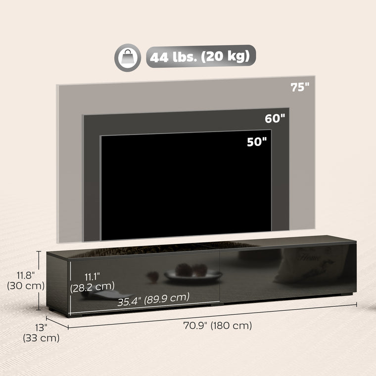70.9" Floating TV Stand with 2 Flip Doors
