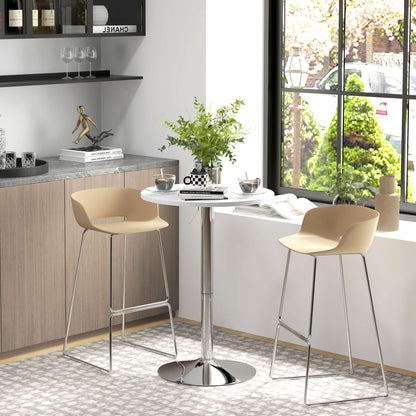 Round Adjustable Bar Table with Swivel Top