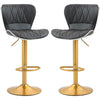 Counter Height Swivel Bar Stools Set of 2, PU Leather