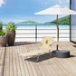 Folding Outdoor Lounge Chair, 5-Level Tanning Chair with Face Hole, Side Pocket, Carry Strap for Beach Pool, Beige - Beige