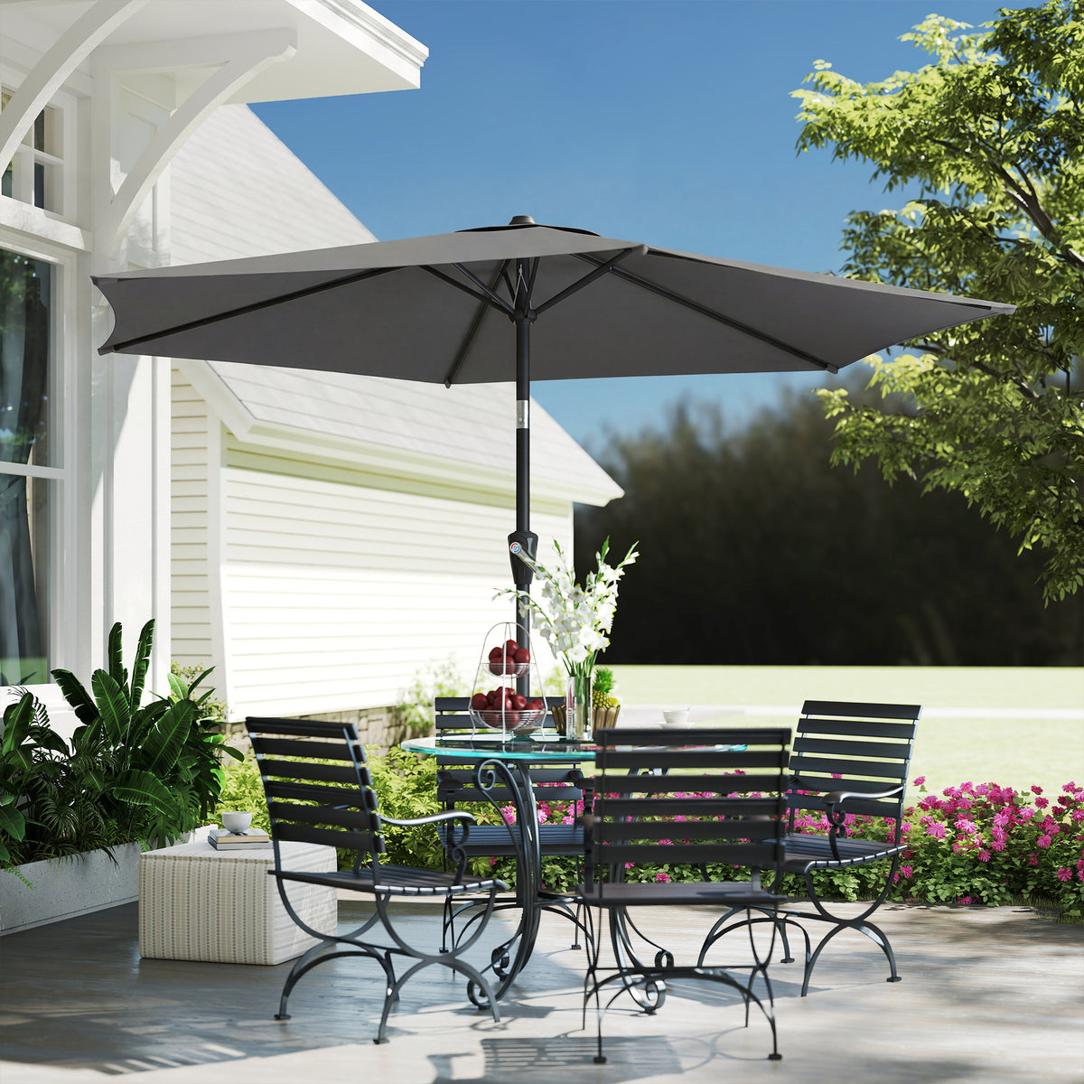 9' Outdoor Table Patio Umbrella with Tilt & UV Protection