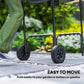 Charcoal BBQ Grill, BBQ Grill with 1840 cm² Cooking Area, 3 Shelves, Adjustable Vent, Lockable Lid, Wheels, Black