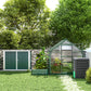 6.2' x 8.3' x 6.6' Clear Polycarbonate Greenhouse, Large Walk-In Green House w/ Slide Door