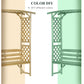 Natural Wood Garden Arch with 2-Person Bench