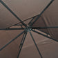 10' x 10' Patio Gazebo Outdoor, Canopy Shelter with Double-tier Roof, Pavilion Sidewalls for Garden Events, Brown